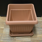 Donica kwadratowa plastikowa Prosperplast Terra 30 cm z podstawką