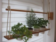 Półka na zioła kwiaty zielnik kwietnik makrama