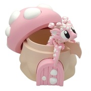 Zestaw Różowy Smok z pojemnikiem na przechowywanie Muchomor domek ozdoba 3D
