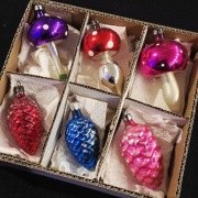 Bombki na choinkę, prl kształtki retro bańki ozdoby choinkowe vintage 