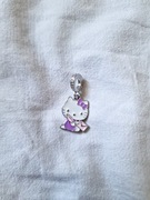 Srebrna zawieszka do bransoletki hello kitty do naszyjnika y2k
