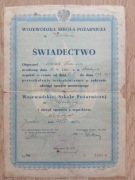 Świadectwo Szkolne Stare 2 sztuki 