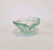 Miseczka szklana PRL Ząbkowice proj. Drost lata 70 kwiat 11cm