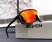 Okulary sportowe męskie damskie UV Unisex czerwone /#36