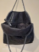 Czarna torebka shopperka