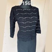 Bluzka koronkowa krótka z szarą podkoszulką rozmiar uniwersalny #1565 