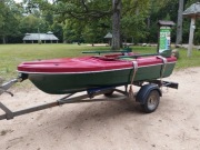 Łódka wedkarska+ wiosła  wymiary 3.40x 1.40