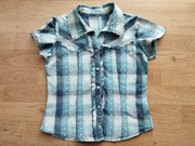 KOSZULA BLUZECZKA KOSZULKA ROZM 122 128 ZATRZASKI 