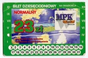 Bilet MPK Wrocław - marzec, bilet 10-cio dniowy, normalny, 23zł