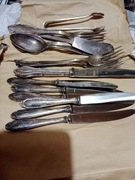 Stare sztućce  niektóre posrebrzane