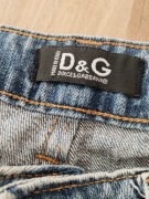 D&G spodnie jeansowe cekiny dziury szerokie R 30 42 OKAZJA