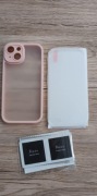 Etui iPhone 15  różowe plus 2 szkiełka hartowane 