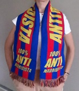 Antimadridista 100% szalik kibica - FC Barca, Nowy, Okazja!