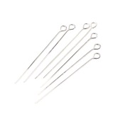 SZPILKI HACZYKI DO BIŻUTERII Rodowane, Silver color, 0,5x40 mm, 10 szt.