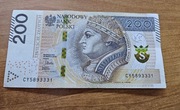 Banknot obiegowy 200zl Seria CY5893331