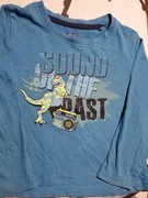 Bluzka z długim rękawem bawełniana dinozaur 98/104