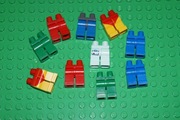 Lego zestaw 10 nóg dla minifigurek,różne kolory,stan idealny. 