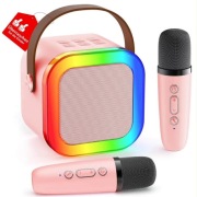 GŁOŚNIK PRZENOŚNY BEZPRZEWODOWY BLUETOOTH KARAOKE Z MIKROFONEM USB RGB