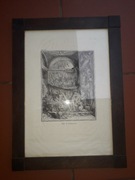 Biedermeier ramka z grafiką 