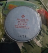 FILTR PRZECIWPYŁOWY FS ZI38 P3 R (ZŁĄCZE TYPU 3M) a'2 sztuki