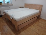 Łóżko Amien AmaraBeds 160x200 + szuflada + regulowane stelaże + materace 