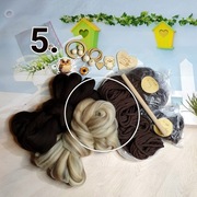 Zestaw do samodzielnego wykonania sowy z makramy nr 5 - obręcz 20cm