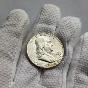 USA 1/2 dolara Franklin 1963 , srebro Ag 900