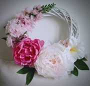 Wianek Wiosenny Ozdoba Na Drzwi Rękodzieło