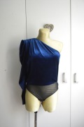 Undress Code luksusowe body welur asymetria royal blue XL 