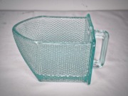 Szuflady szklane do kredensu lata 50 grube szkło niebieskie duże