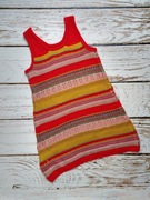 140 Zara Sweter bezrękawnik tunika w kolorowe paski