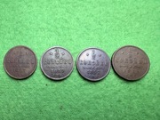 1/2 kopiejki (4 sztuki) 1887; 1889; 1897; 1913