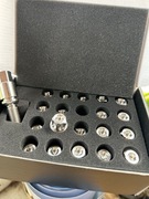 20 śrub do kół M14x1.5 28mm, gniazdo kula, tytanowe, antykradzieżowe