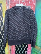 Czarna damska bluza rozpinana z kapturem z nadrukiem Bambi Rich & Famous M