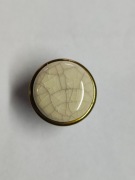 Gałka GAMET GP19AB uchwyt retro porcelanowy, mosiądz antyczny, nowy