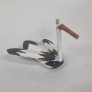 rzeźba ludowa Bocian - JAN MIKA 23 cm