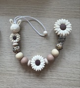 Zawieszka silikonowa do smoczka królik kwiatki