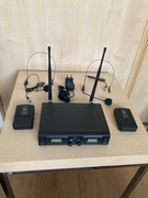 Profesjonalny zestaw dwóch mikrofonów nagłownych