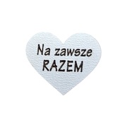 MR67 Serca scrapki Na zawsze Razem 3 sztuki biały HDF 