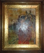 Stary obraz, Jerzy Kossak, olej na płótnie,