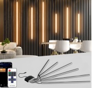 Taśma LED do paneli akustycznych 6 szt ciepła biała zestaw