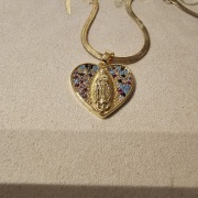 Medalik łańcuszek z Guadalupe Maryja serduszko