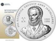50zł 500. rocznica urodzin Anny Jagiellonki+folder