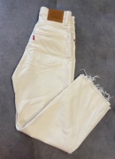 Spodnie jeansy ribcage straight Levi’s W25 L27 ecru 