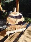 Zegar ścienny z żywicy i dębu. Prezent