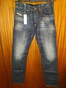 Męskie proste granatowe jeansy Diesel - nowe