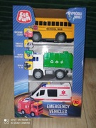 Zestaw 3 samochodów, samochody, zabawki, pojazdy