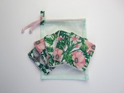 Wielorazowe płatki kosmetyczne, 5 szt róż i szary