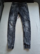 Iteno spodnie jeansowe jeansy ciemnoszare joggery kieszenie