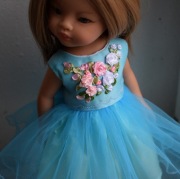 Ubranko lalki Paola Reina - świąteczna Sukienka z haftem